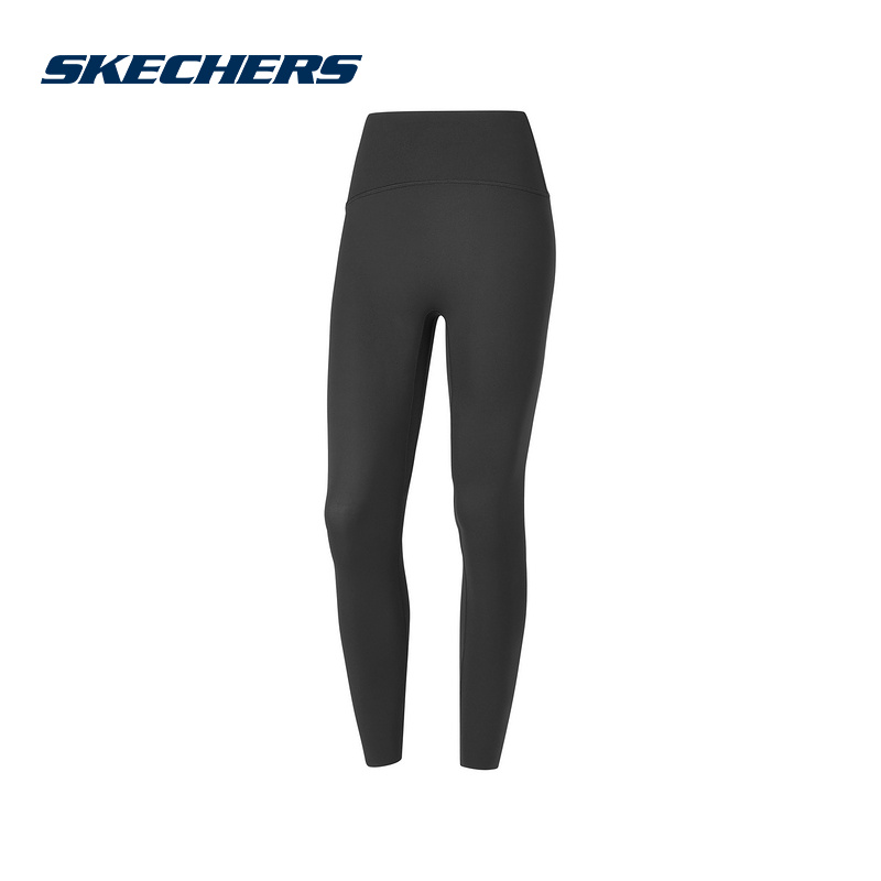 Skechers斯凯奇冬季新款女九分裤运动训练紧身长裤 P324W056-03B6