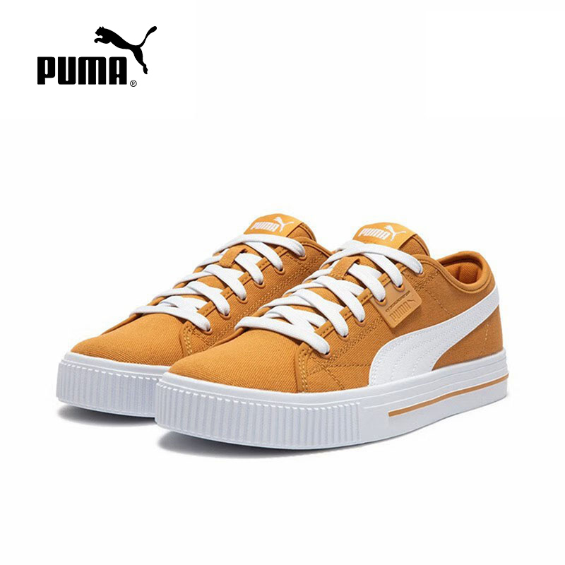 PUMA彪马 EVER FS CV新款男女情侣同款黄色复古休闲板鞋386393-05