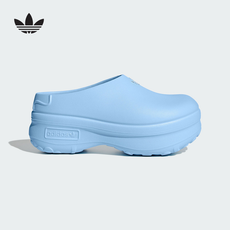 adidas阿迪达斯2025秋女MULE经典厚底凉鞋穆勒鞋厨师鞋拖鞋JR8820