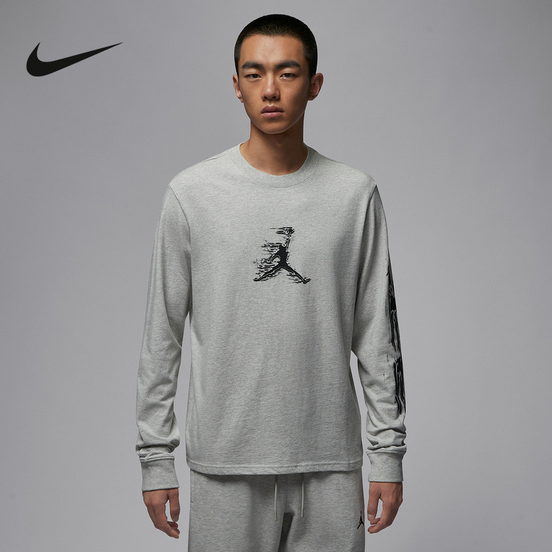 Jordan耐克DRI-FIT男子速干长袖T恤跑步健身篮球打底衫HQ9039-050