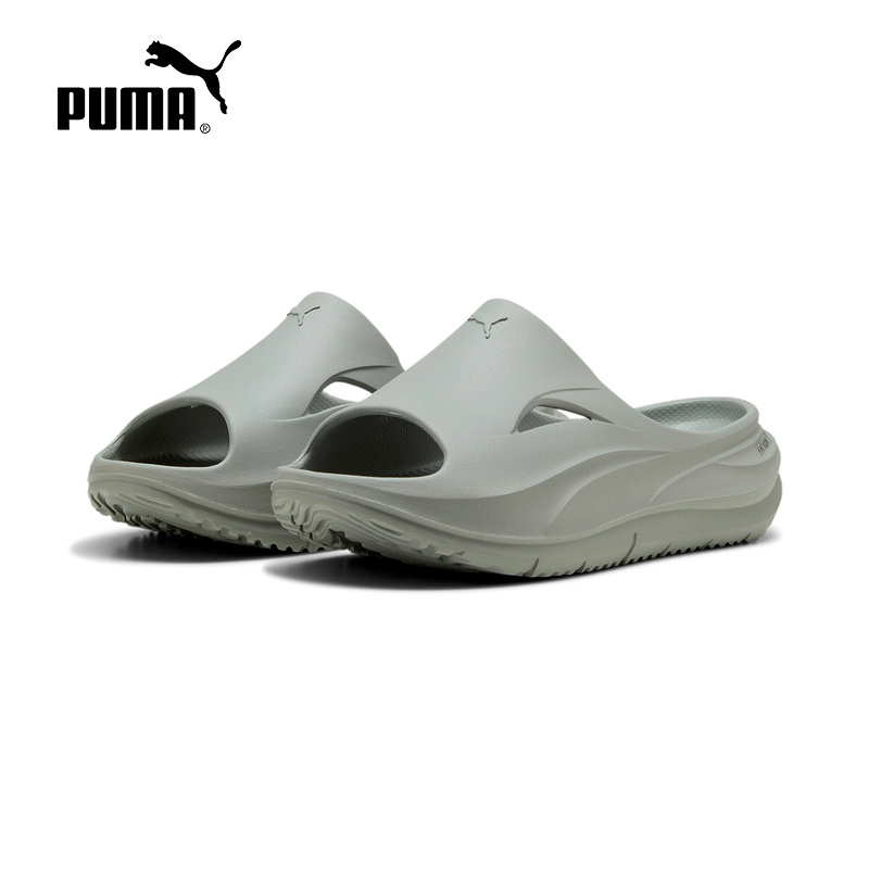 彪马2025夏新品男女款时尚百搭通勤厚底增高黑色拖凉鞋 400343-03