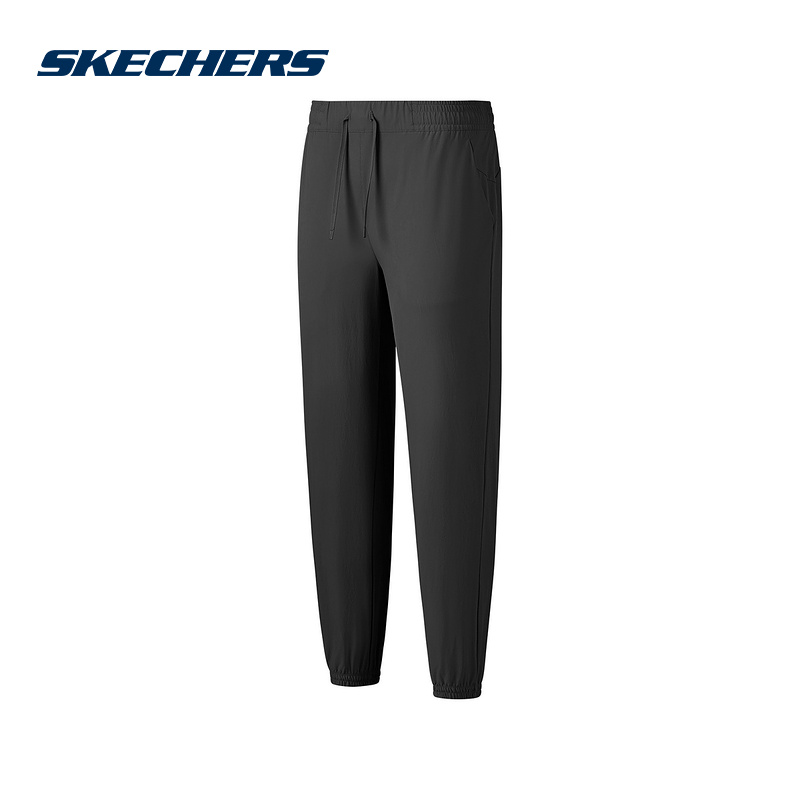Skechers斯凯奇女裤舒适运动休闲裤速脚梭织长裤P225W038-0018