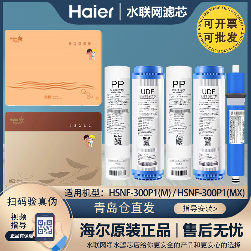 海尔施特劳斯净水器机滤芯HSNF300P1(M)(MX)海鲸全套原装平替滤芯