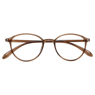 超轻TR90茶色眼镜女近视可配高度数高级感复古小圆框气质眼睛镜架