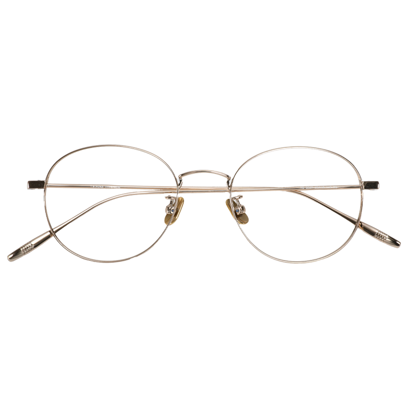 初明超轻钛架金丝气质眼镜近视女