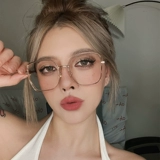 Ультра -светлые бокалы с большими рамками женский анти -легочный радиационный радиационный радиационный антикридированный черный рамный очки Большие лица