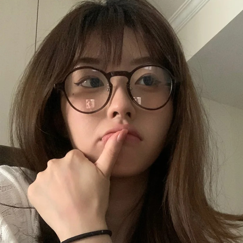 初明椭圆小框眼镜可配近视女