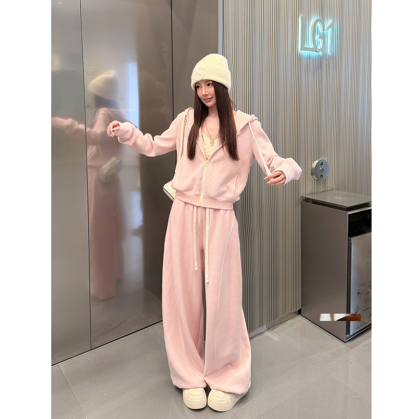 连帽卫衣长裤两件套女秋2026新款