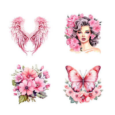 蝴蝶热转印翅膀logo衣服烫图贴纸