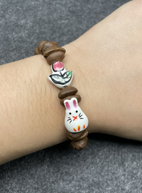 纯手工创意咖啡豆手串小众饰品时尚高级独特出街潮搭高颜值手链