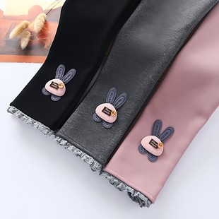 Next nien童装女童秋冬纯色打底裤2025宝宝纯棉加绒裤子外穿长裤