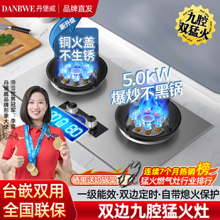 2026新款不锈钢嵌入式猛火燃气灶炉头天燃气灶双灶家用煤气罐专用