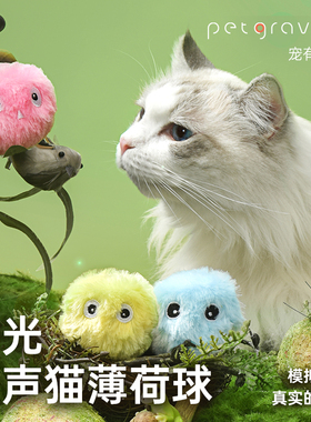 宠有引力精灵叫叫球猫玩具球猫薄荷耐咬猫咪自嗨解闷神器逗猫棒