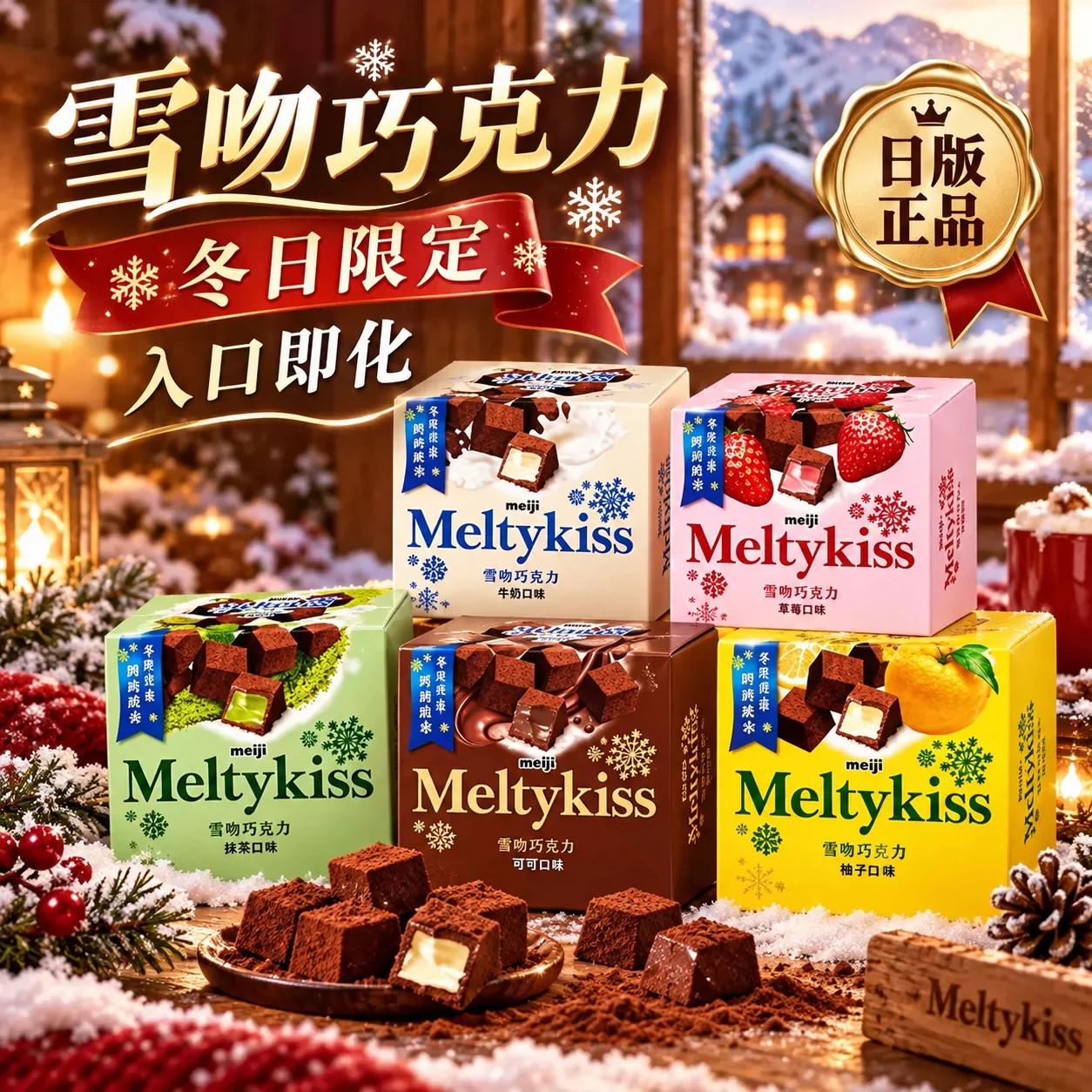 【日版正品】meiji明治雪吻巧克力正品日版官方旗舰店送男女朋友