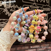 高颜值新款 宠粉福利 仅限一波 亚克力串珠手机链字母汽车钥匙链