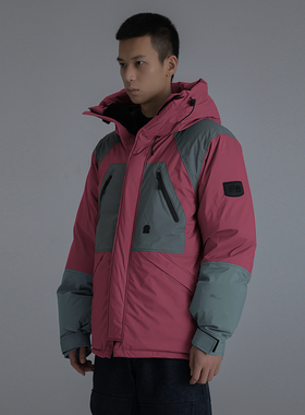 AzureMountain/蔚蓝山脉Polarnight派克大衣加绒连帽鹅绒羽绒服