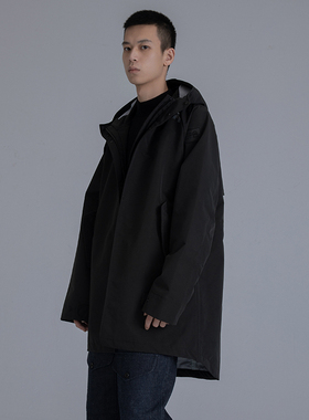AzureMountain/蔚蓝山脉Levenst防水风衣秋季连帽夹克工装外套