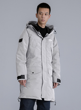 AzureMountain/蔚蓝山脉长款Kawagebo派克大衣羽绒服防寒外套男