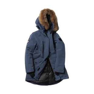 AzureMountain/蔚蓝山脉Metsmo女士派克大衣冬季鸭绒羽绒服外套