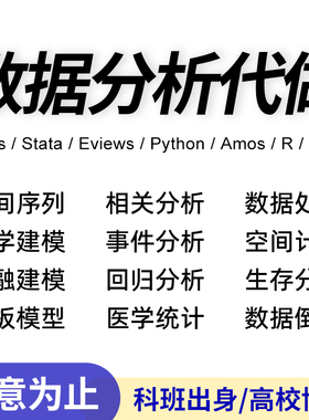 spss数据代分析帮做stata实证计量meta医学amos问卷统计服务R代做