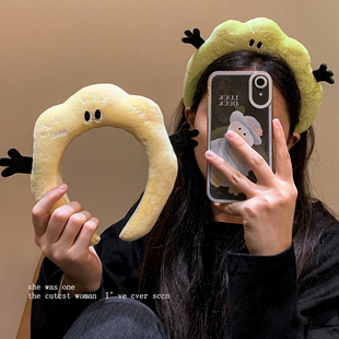 可爱搞怪毛绒发箍女款秋冬头箍发卡洗脸敷面膜洗漱专用束发带头饰