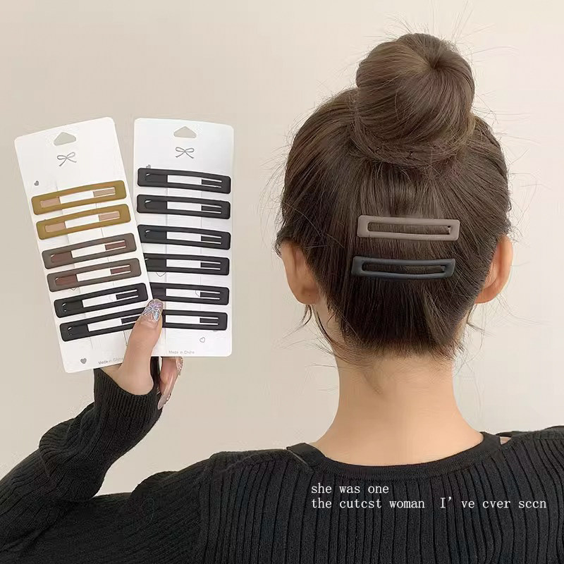 简约磨砂bb夹发卡女2025新款刘海碎发整理发夹边夹侧边夹气质发饰