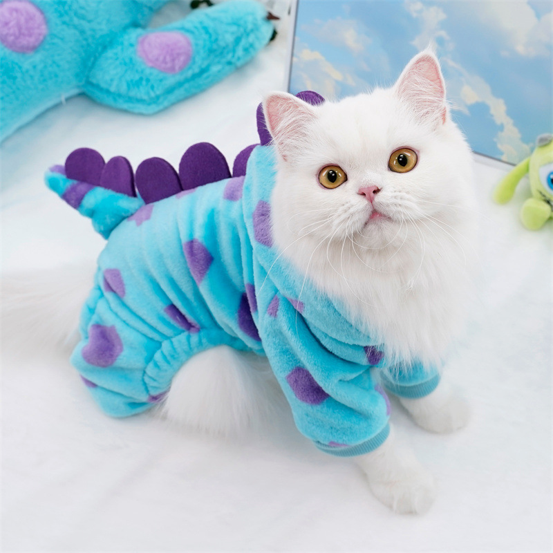 可爱宠物狗狗衣服秋冬款季加厚法兰绒中小型犬西高地猫咪四脚服装