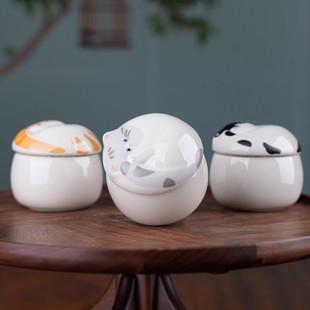 安详小号猫咪骨灰罐 迷你可携式旅行随身携带 密封防潮宠物殡葬坛