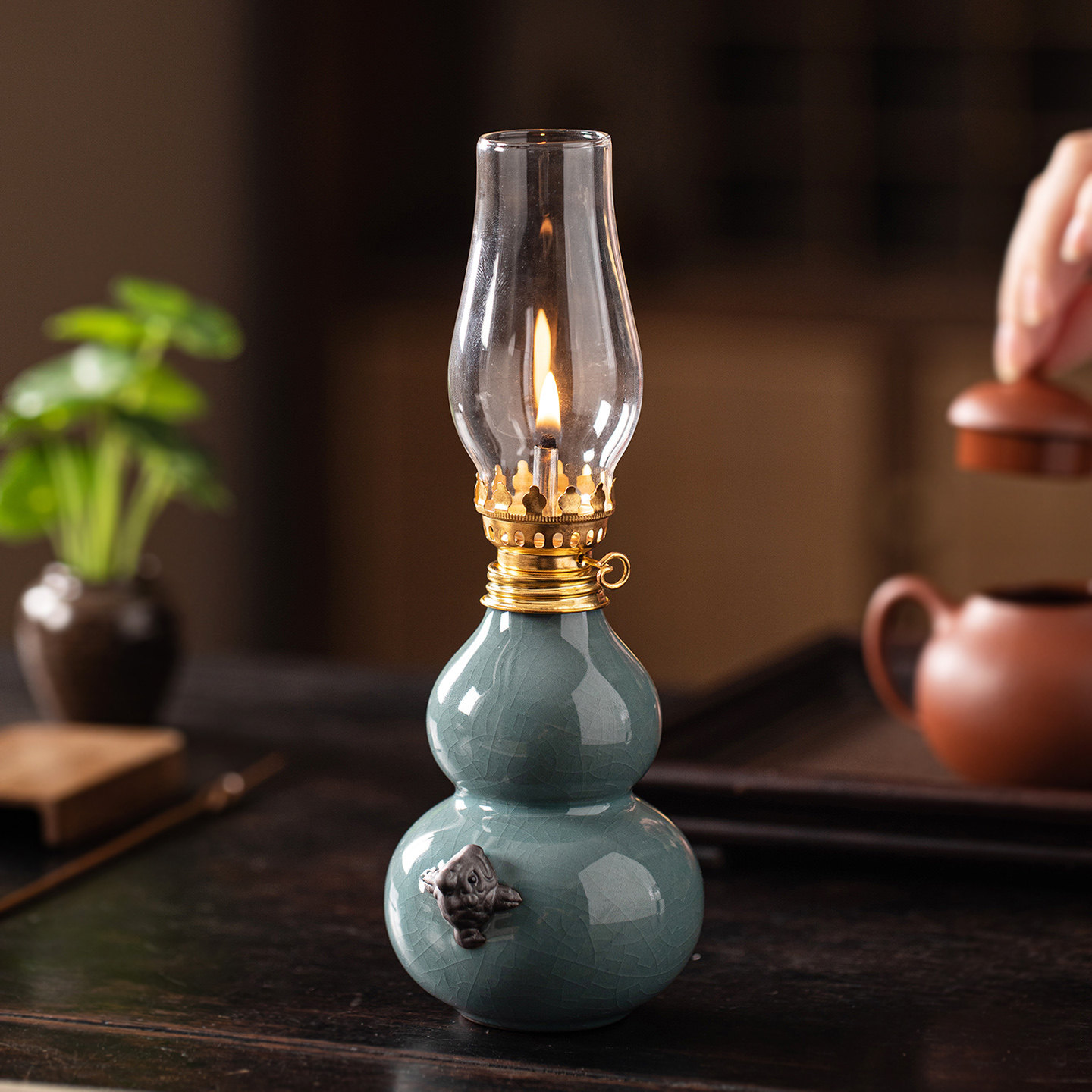 陶瓷葫芦酥油灯灯盏长明灯茶室氛围灯煤油灯福禄酥油熏香炉香薰灯,家居饰品,酥油灯,淘宝优惠券,粉丝福利购,淘宝优惠卷