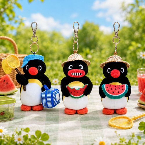 韩国夏日pingu吃西瓜企鹅挂件