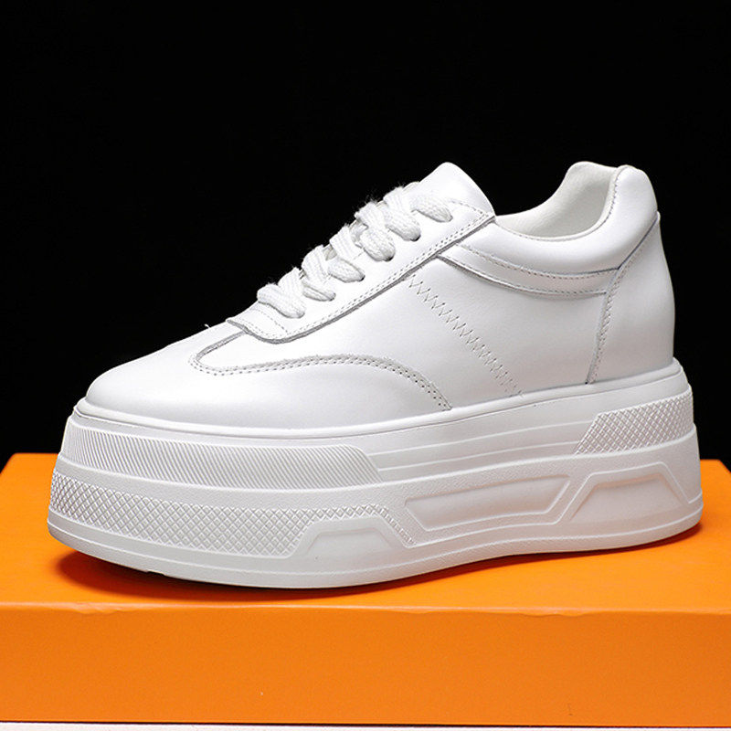 14cm小白鞋女2025年夏季透气小个子内增高12公分厚底10厘米33小码