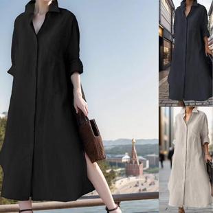 and long linen slit cotton factory wholesale skirt