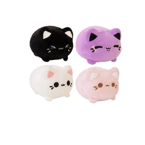 20cm Kawaii Black Cat Stuffed Animal Purple Kitty Plush Toys