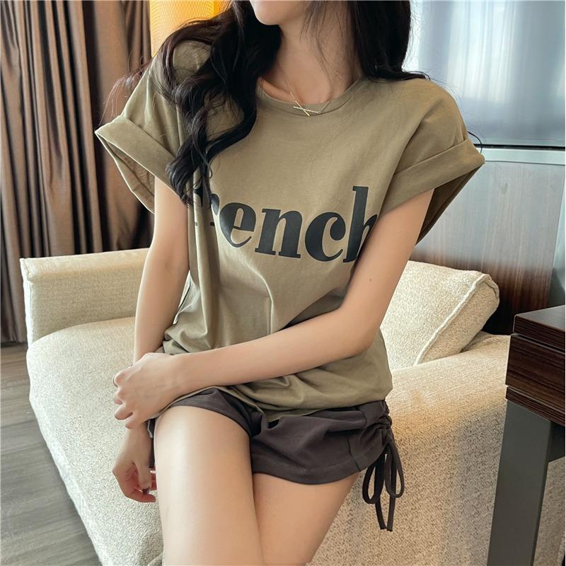 korean graphic women shirt summer woman t-shirts letter