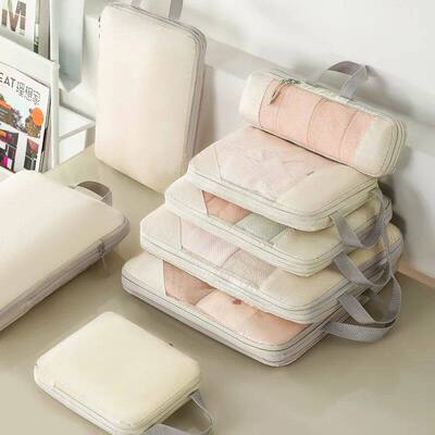 Compression Packing Cubes for Suitcases Travel Accessories E