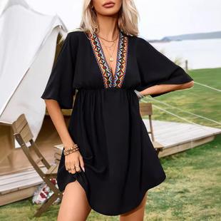 Country Skirt Braided Festival Short Neck Womens Clothing