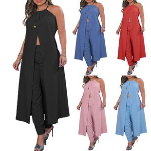 strap spaghetti leg pockets patch wide jumpsuit