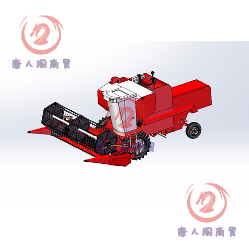 小麦联合收割机的设计（含三维SW模型+13张CAD图纸+说明）