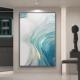 现代简约抽象蓝绿色高级感轻奢装 饰画沙发背景墙别墅大尺寸壁挂画
