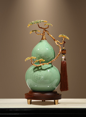 陶瓷葫芦摆件高级感办公室送礼