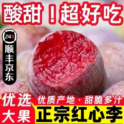 顺丰包邮信宜前排三华李整箱当季脆甜红心李子当季酸孕妇水果现摘
