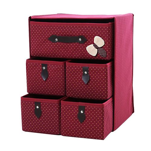 无纺布内衣有盖可折叠收纳箱子