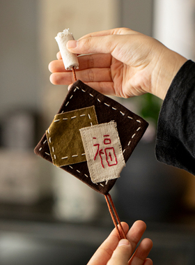 创意手缝布艺小福挂件