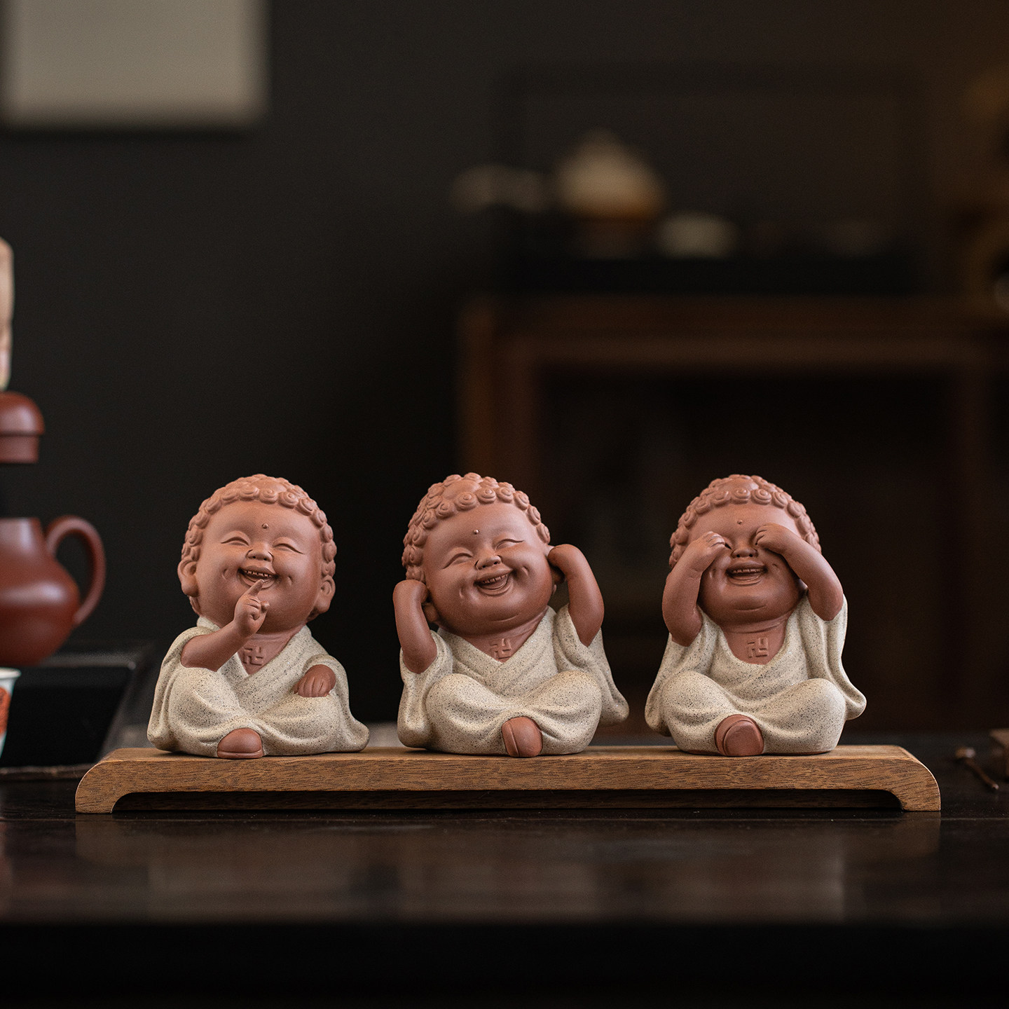 中式禅意三不小如来摆件家居客厅博古架茶桌面装饰创意宝宝佛茶宠,家居饰品,装饰摆件,淘宝优惠券,粉丝福利购,淘宝优惠卷