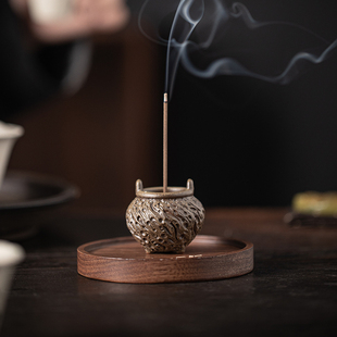 陶瓷线 线香 线香香插迷你小香炉家用插香器不落灰檀香插香底座线