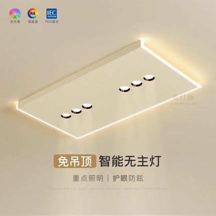 聚灯源创意led吸顶灯简约现代客厅灯大气卧室灯2025新款主灯灯具