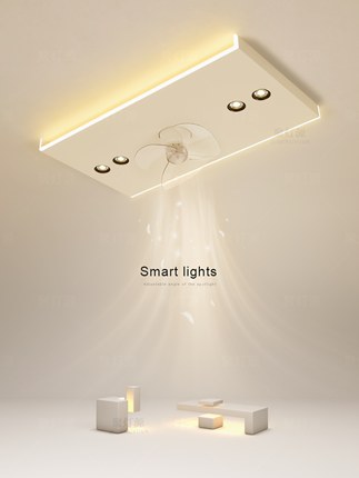 创意风扇灯，简约现代Led吸顶灯，无主灯，客厅灯，大气餐厅，卧