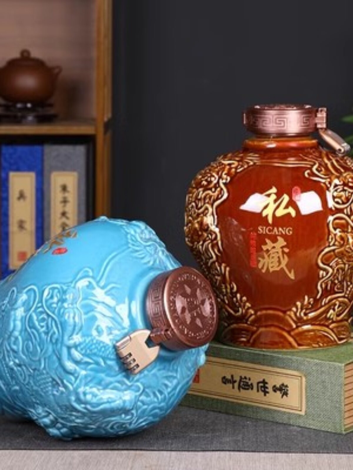 景德镇陶瓷酒坛子空酒瓶3/5/10斤装送礼礼盒家用窖藏密封酒罐定制