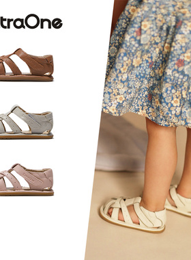 ExtraOne澳洲婴幼儿复古编织包头凉鞋男女宝宝防滑软底学步鞋#809