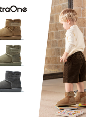 ExtraOne澳洲魔术贴儿童雪地靴皮毛一体保暖棉靴休闲防滑童鞋#604